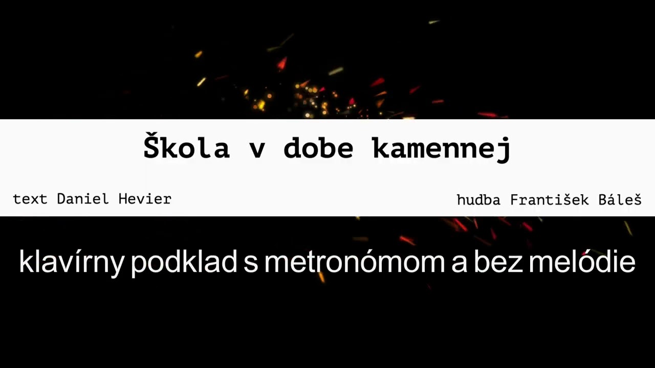 🦖⛏️ Škola v dobe kamennej - klavírny podklad