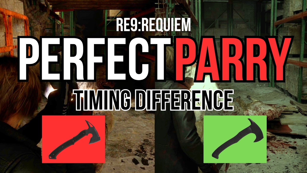 RE9 Requiem Perfect Parry Timing Guide &mdash; Hatchet vs Mortal Edge (Frame-by-Frame Comparison)