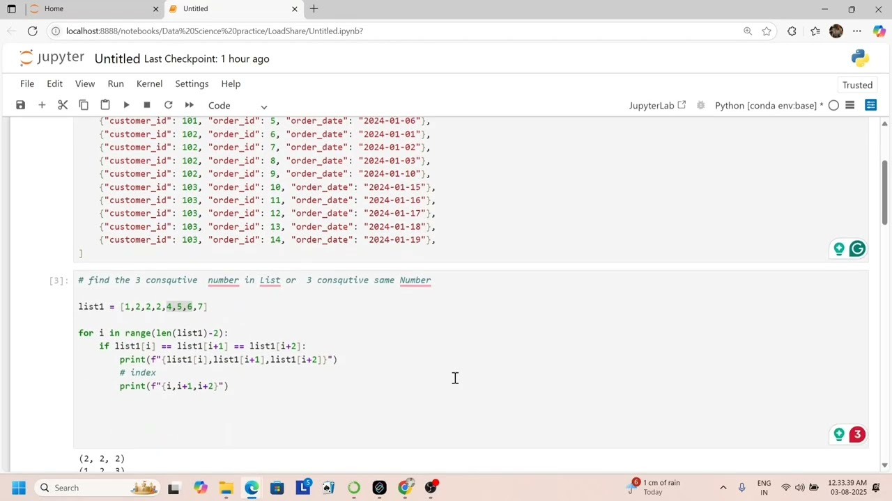 python interview question Find longest streak for senior business analyst june 2025 (part 1)