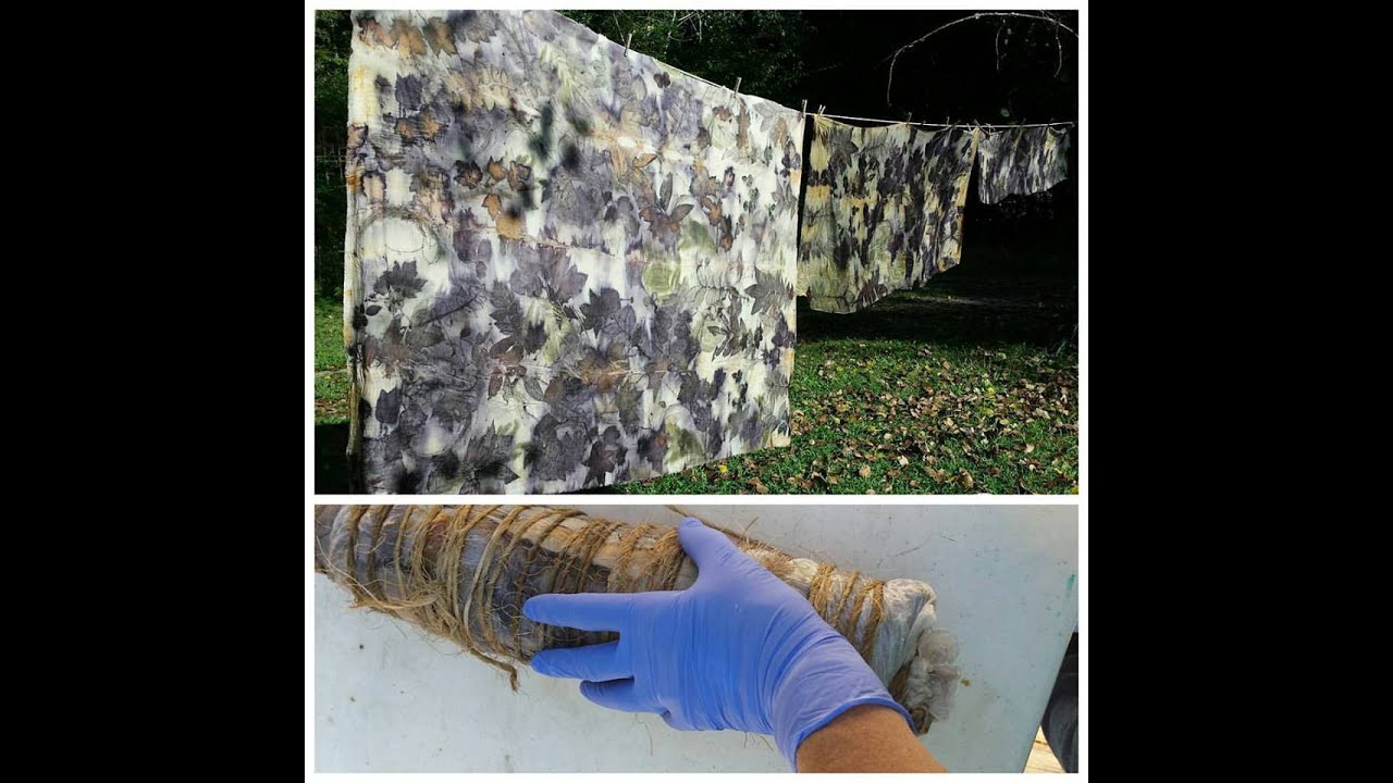 Folding large ecoprinted fabrics
