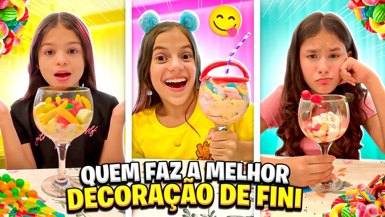 QUEM DECORAR MELHOR A TAÇA DE SORVETE COM FINI VENCE(JÉSSICA SOUSA E FAMÍLIA)
