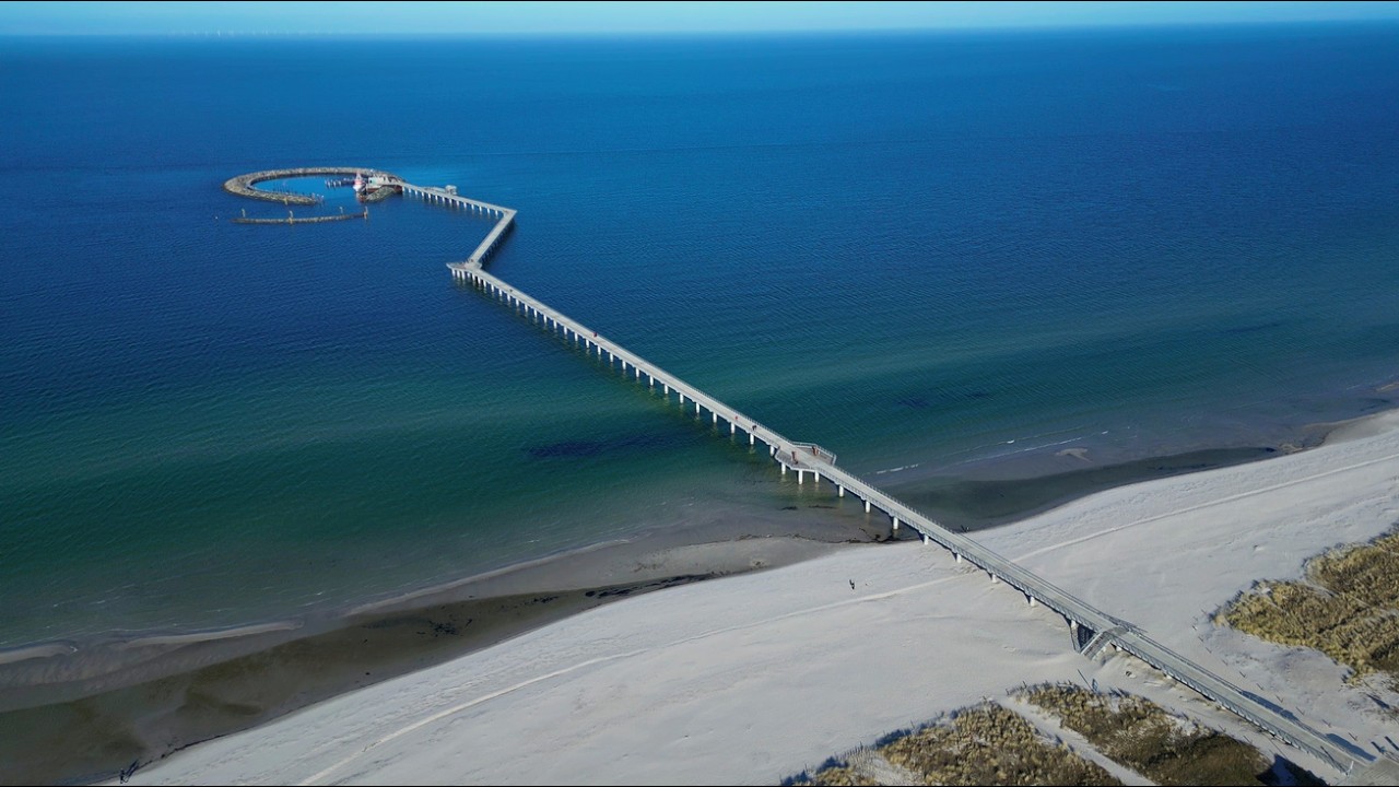 L&auml;ngste Seebr&uuml;cke an der Ostsee in Prerow