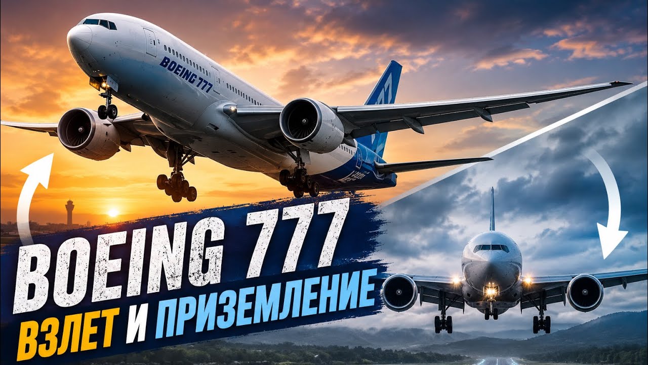 Boeing 777-Взлет и приземление.