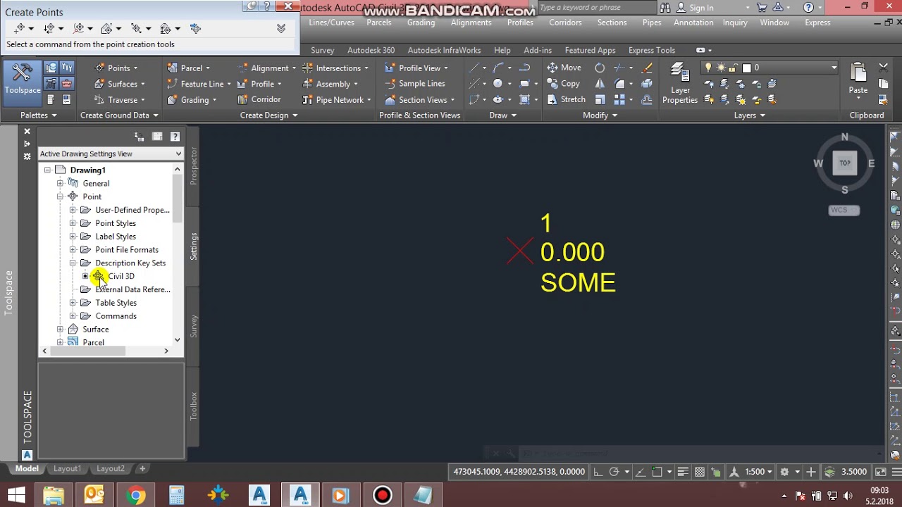 AUTOCAD CİVİL 3D EĞİTİM 1 ( SOME NOKTALARININ Y&Uuml;KLENMESİ)