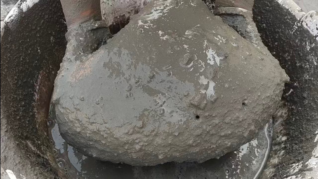 Reused pure cement dusty crumbling in lots of water💦 mouth watering paste play @asasmr