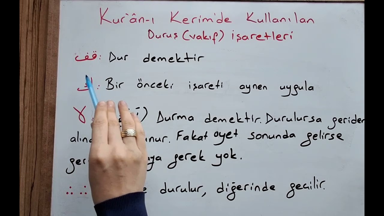 KUR'AN-I KERİMDE DURAK İŞARETLERİ