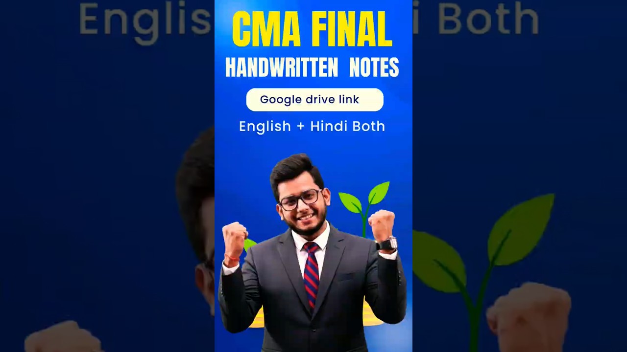 CMA Final SCM Handwritten Notes 📘 | English + Hindi | By Deepak Sir | Exam Oriented