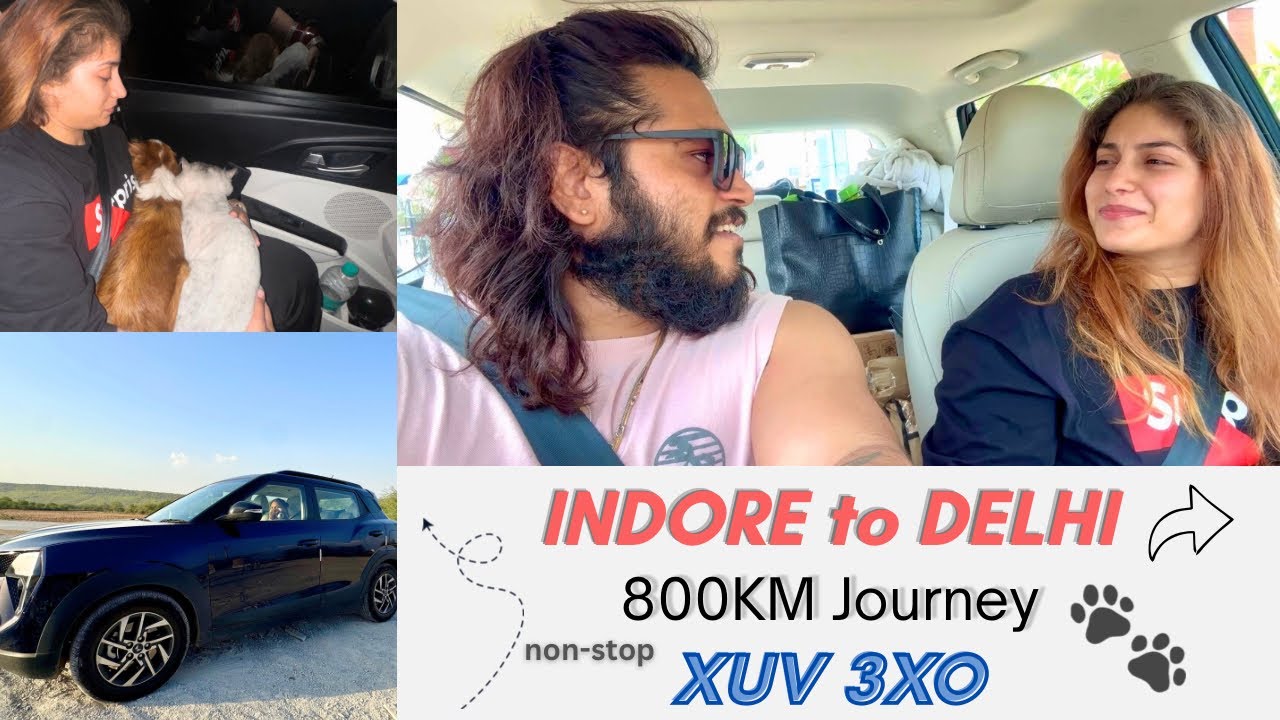 Indore to Delhi: Our 800 KM Road Trip | XUV 3XO + Pets