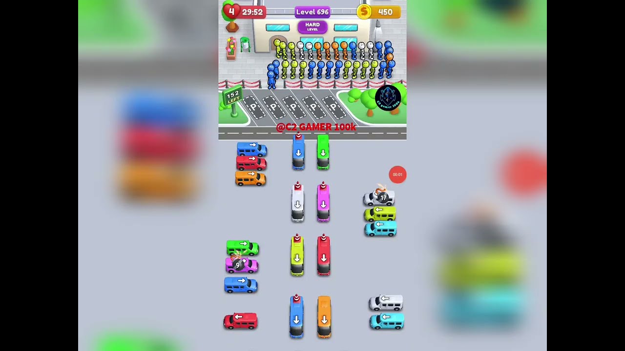 Crowd Express level 696 walkthrough solution 