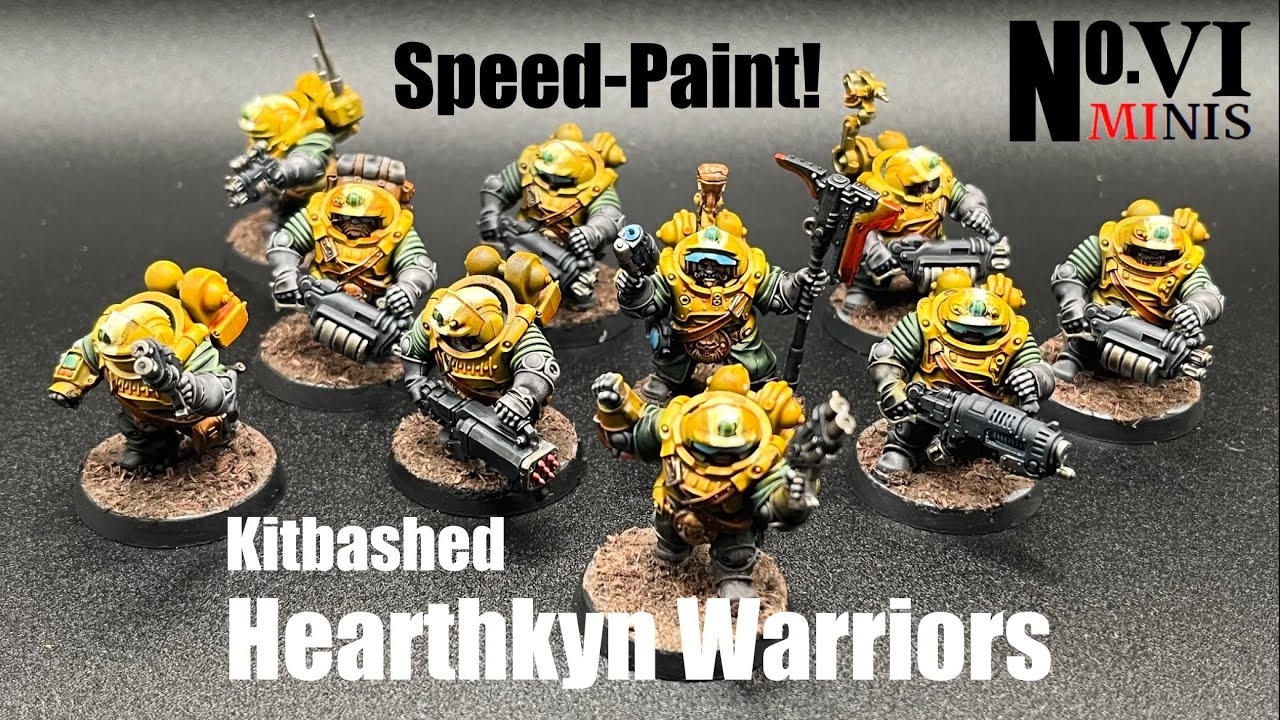 Speed-Painting! Necromunda Ironhead Prospectors kitbashed as Leagues of Votann Hearthkyn Warriors