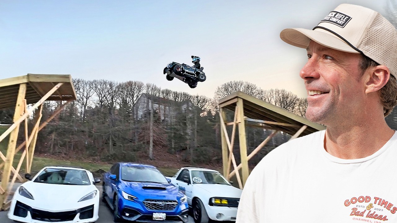 Jumping a HOMEMADE go-kart 50ft.
