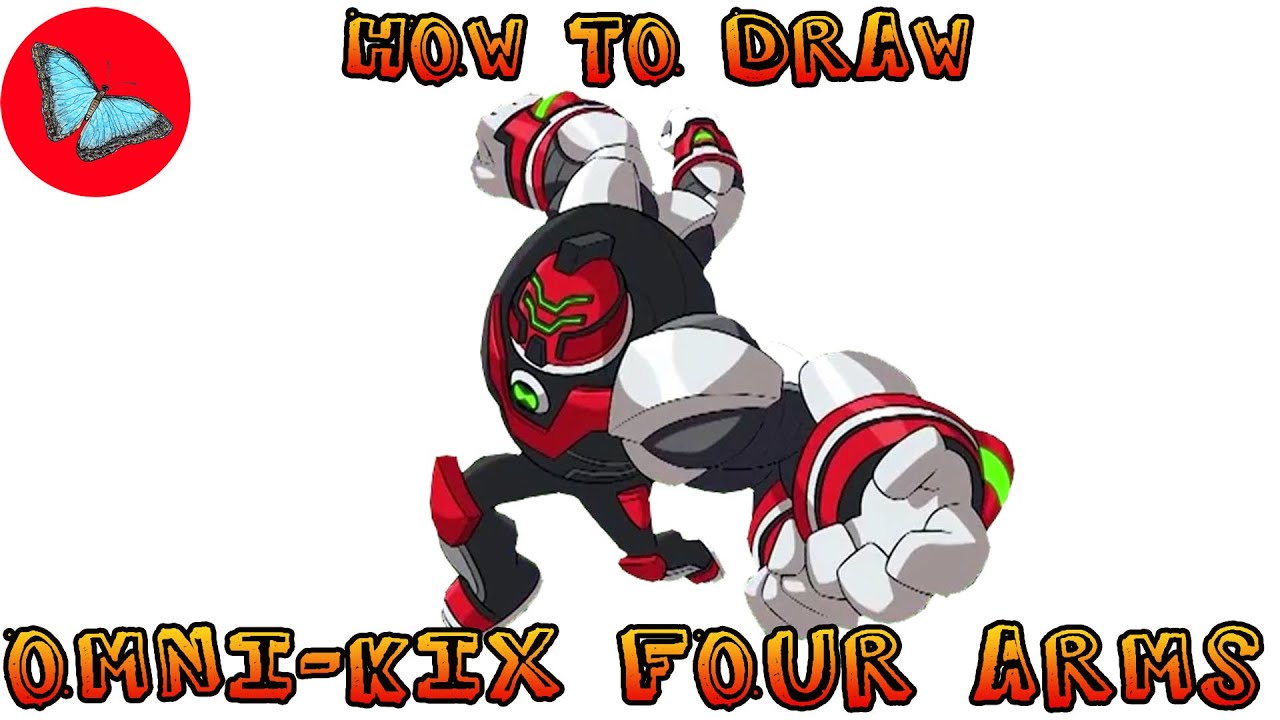 How To Draw Omni-Kix Four Arms From Ben 10 | Drawing Animals