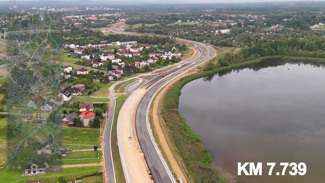 Obwodnica Oświęcimia (DK 44 klasy GP) - film z powietrza - Wrzesień 2024
