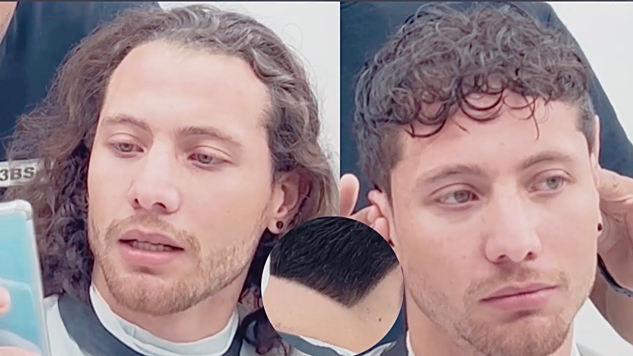 Cómo cortar cabello largo en hombre, Estilo tendencia #tutorial #cabello #cortedepelo #hairstyle