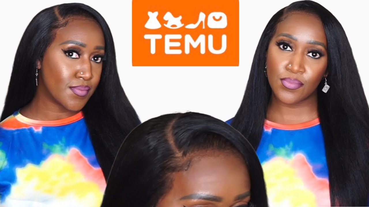 @TEMU One Year Anniversary Sale | 13x6 Kinky 4C Edges Kinky Straight Lace Frontal Wig