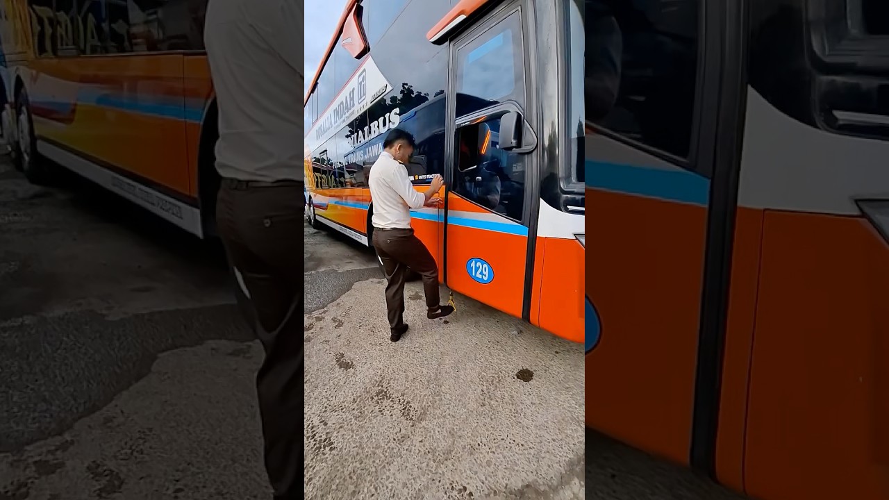 CARA MEMBUKA PINTU DRIVER BUS ROSALIA INDAH #rosaliaindahtransport #rosaliaindah