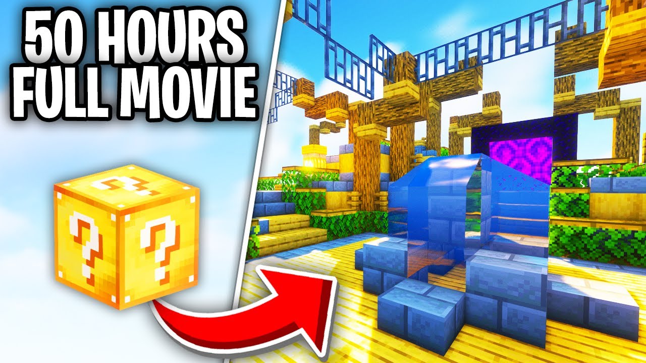 I Survived 50 Hours in ONE BLOCK LUCKY BLOCK in Minecraft!