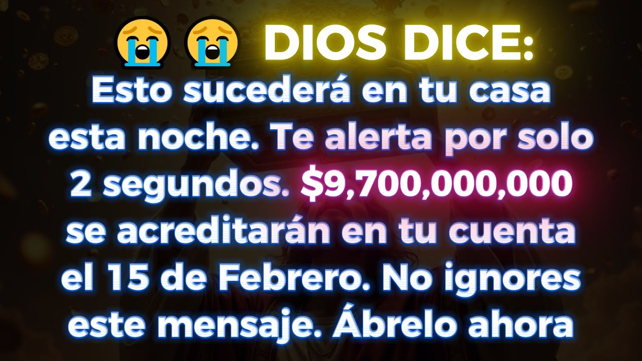 😭😭 DIOS DICE: ESTO SUCEDERÁ EN TU CASA ESTA NOCHE... TE ALERTA SUPLICANDO QUE LO ESCUCHES