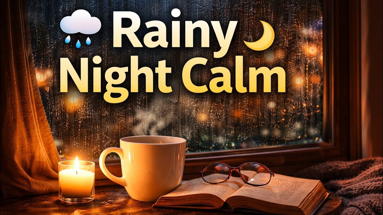 Peaceful Rainy Night 🌨Relaxing Rain Sounds | Calm Ambience