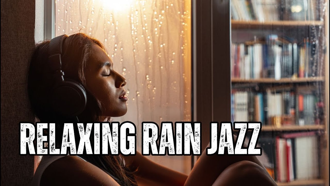 Relaxing Rain Jazz Cafe Library Sounds for Sleep, Study, and Focus