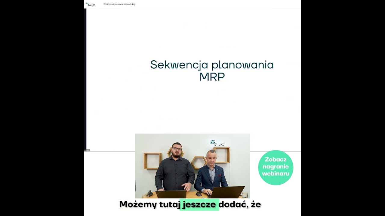 Efektywne planowanie produkcji  w MRP -  fragment webinaru #produkcja #mrp