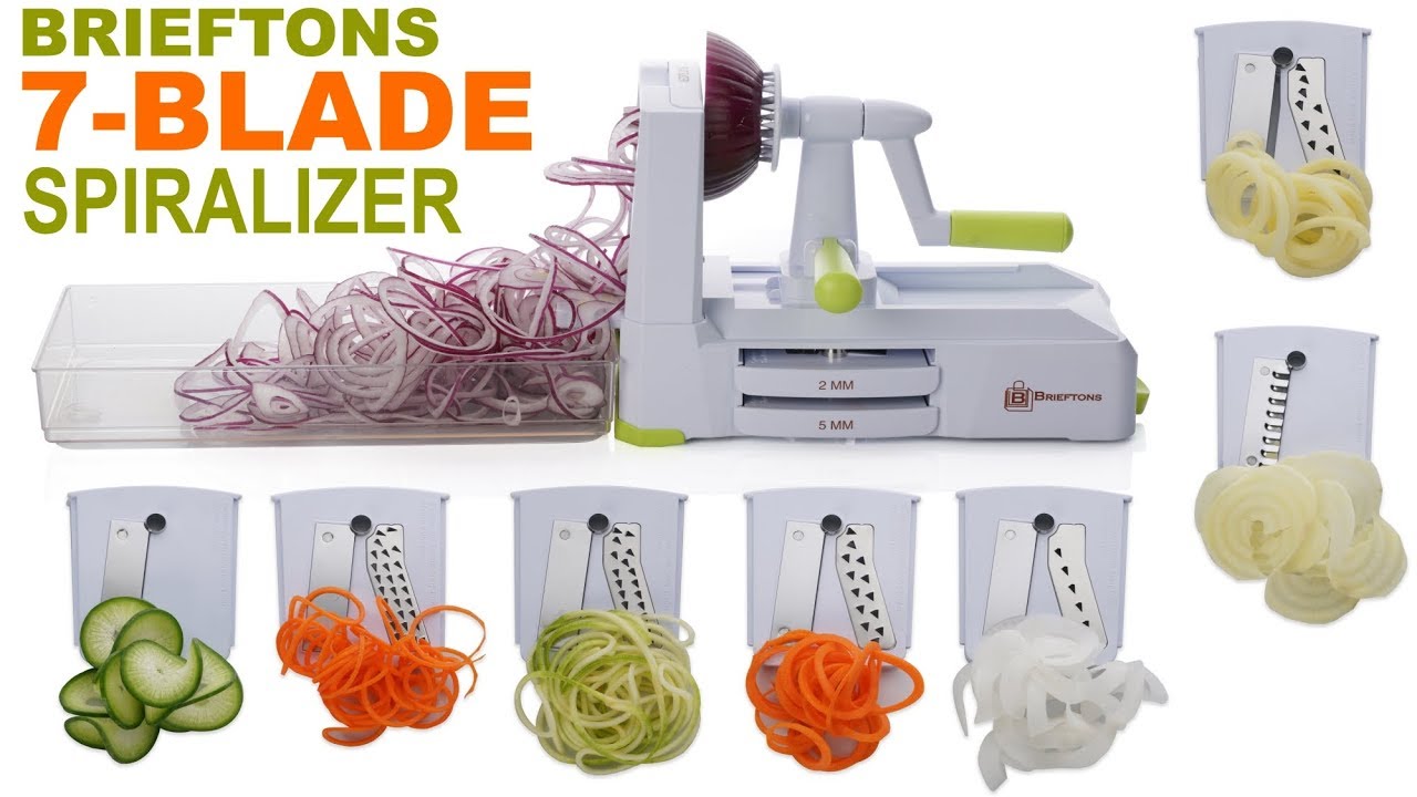 Brieftons 7-Blade Spiralizer's Demo - Usage Instructions