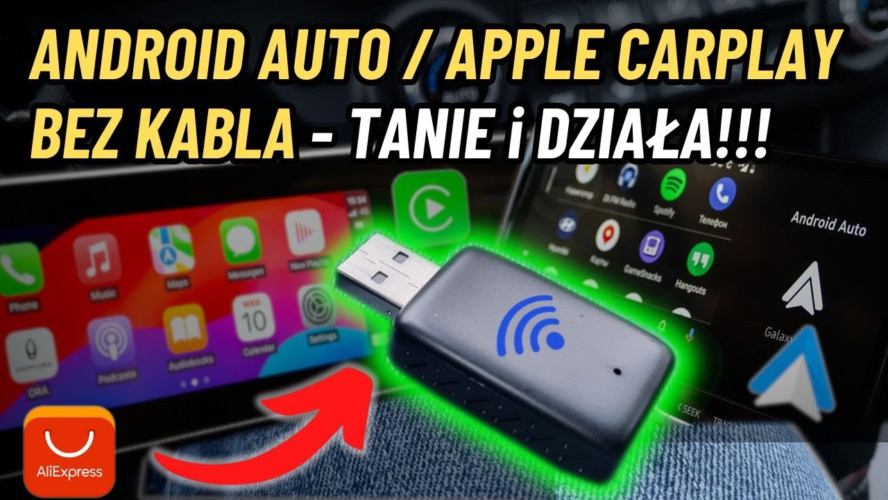 TEST - ANDROID AUTO / APPLE CARPLAY BEZ KABLA BEZPRZEWODOWO - ADAPTER BLUETOOTH WiFi