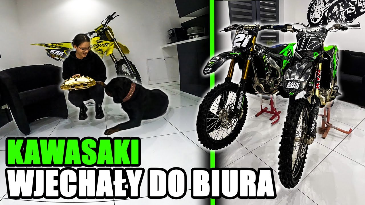 ODPALIŁAM KAWASAKI KXF 250 W BIURZE *2020 vs 2023*