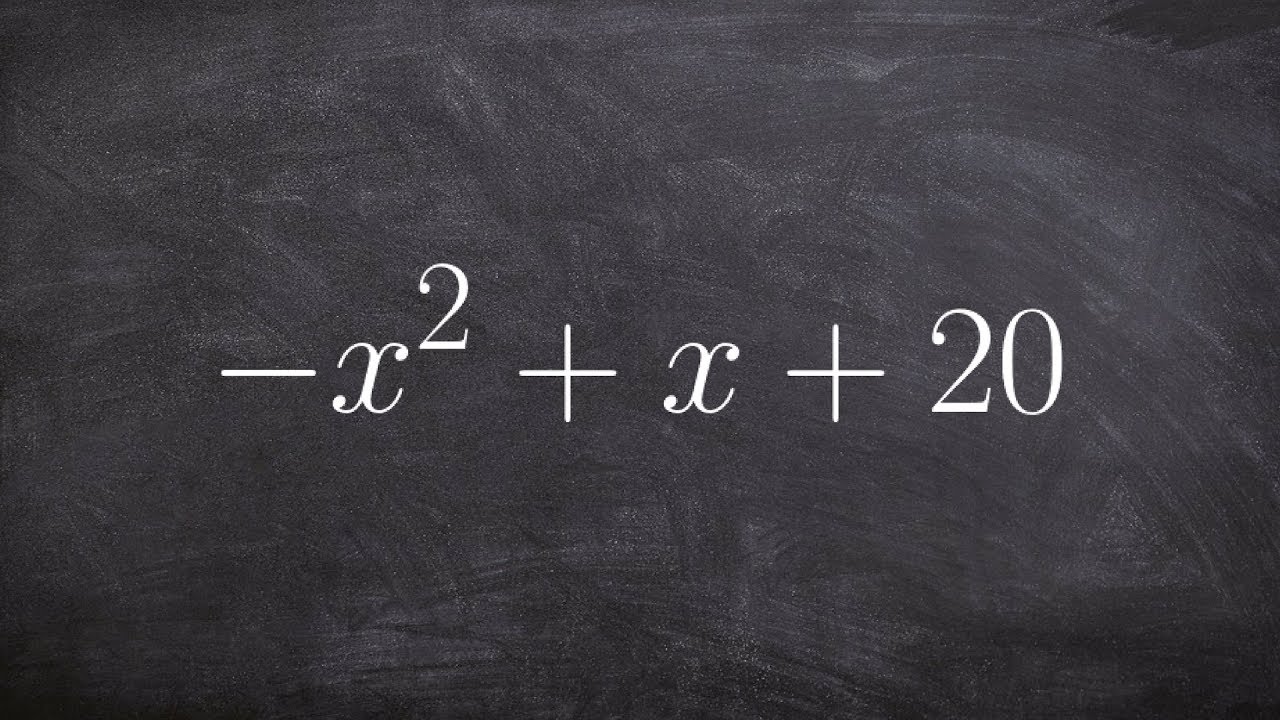Factor a Trinomial by First Factoring Out a Negative
