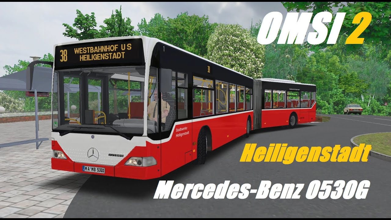 OMSI 2. Map Heiligenstadt, Line 38A, Mercedes-Benz O530G. Part 2