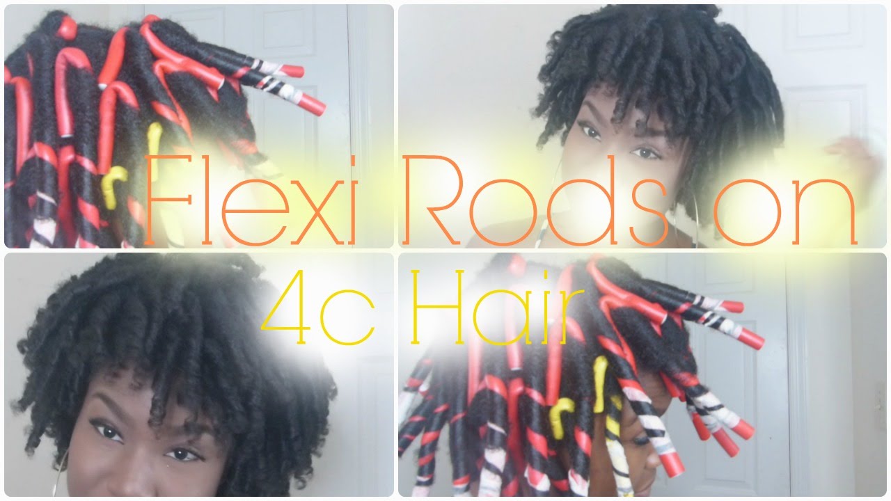 Flexi Rod set on 4c Natural Hair
