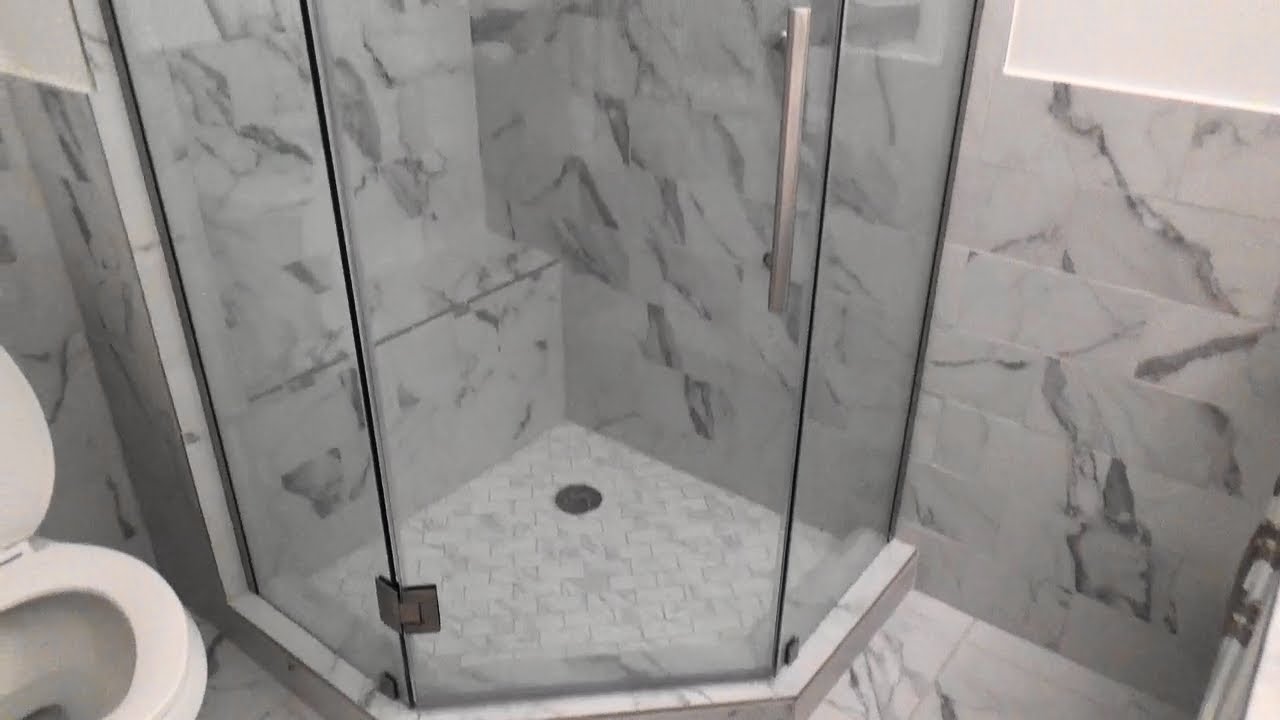 DreamLine Prism Plus shower glass door installation