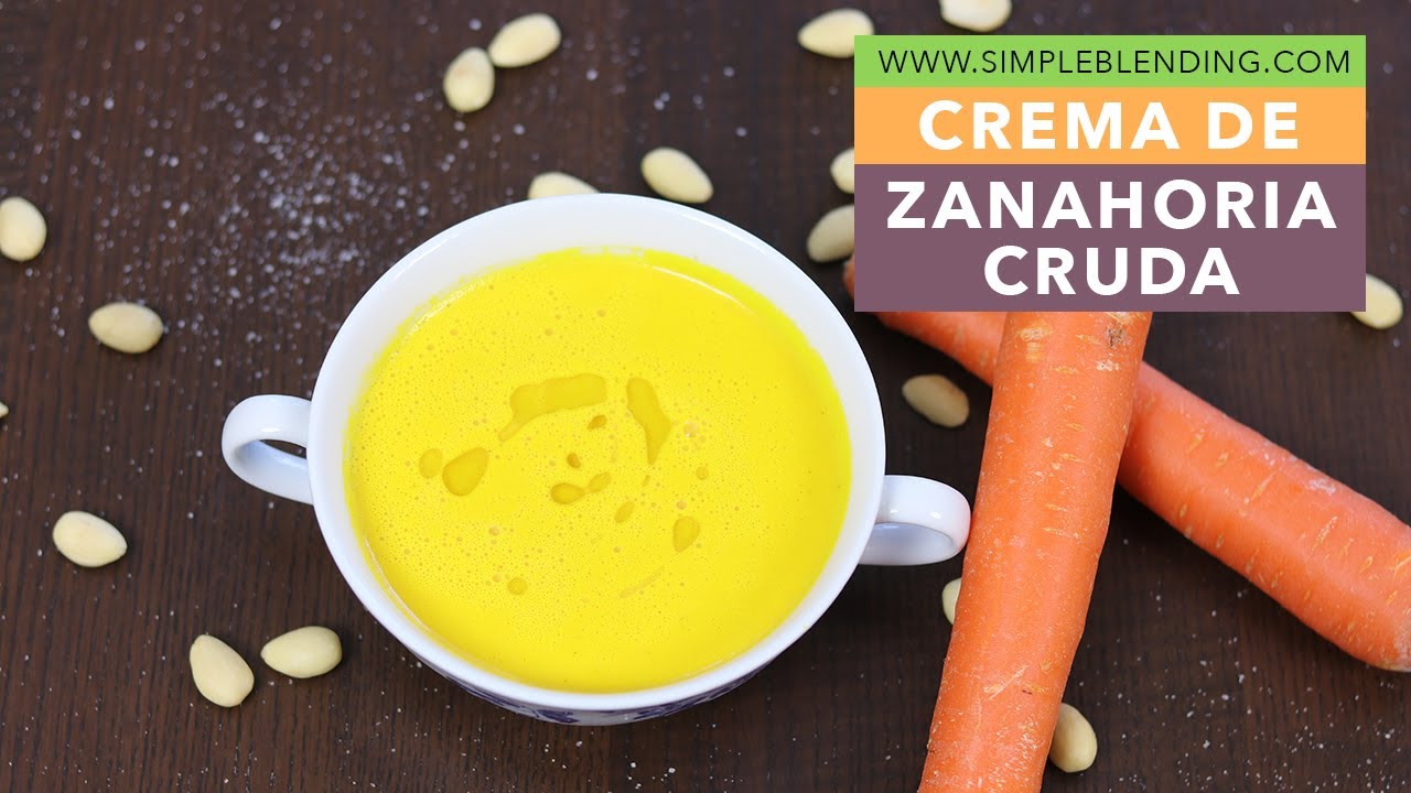 CREMA DE ZANAHORIA CRUDIVEGANA | Receta con zanahoria cruda | Pure de zanahoria vegano