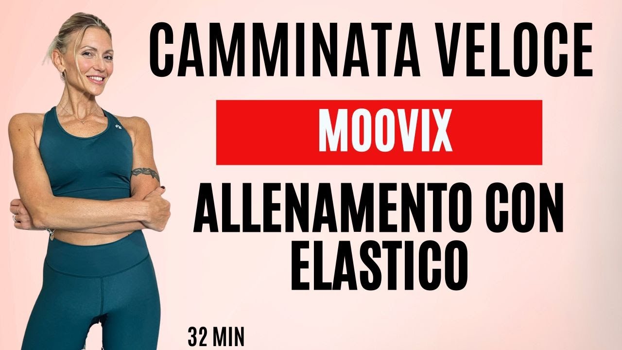 Camminata Veloce per Dimagrire e Tonificare con Elastico | Tonifica Glutei e Addome