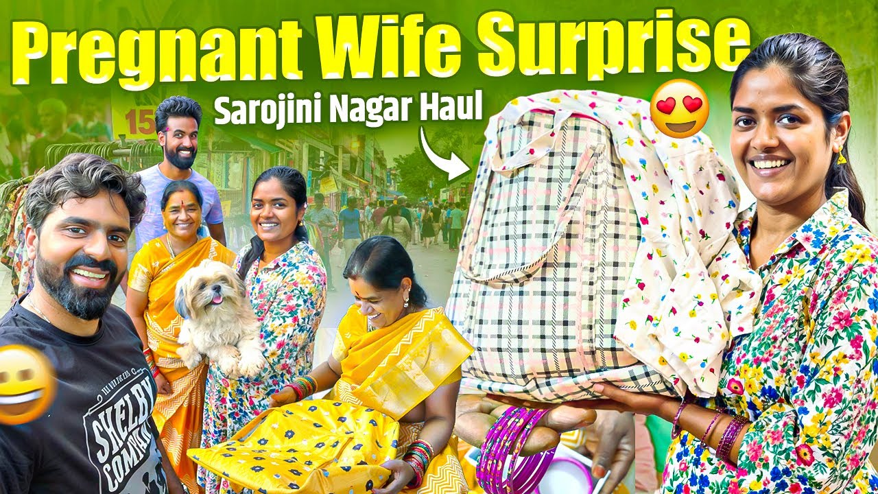 Gifts for My Pregnant Wife 🎁 Sarojini Nagar Shopping Haul 🛍️ | Gowti Sowbi