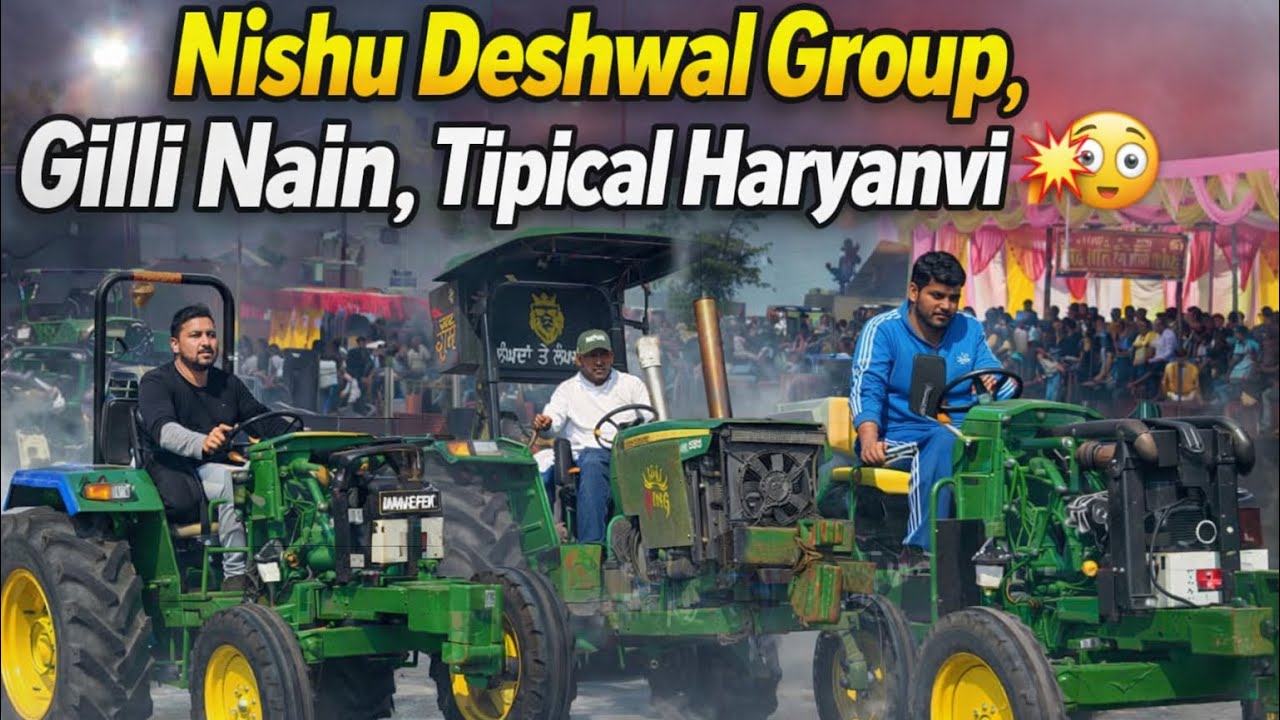 Nishu Deshwal Group 🚜 Gilli Nain | Tipical Haryanvi Tractor Tochan 💥😳 Full Power Show!