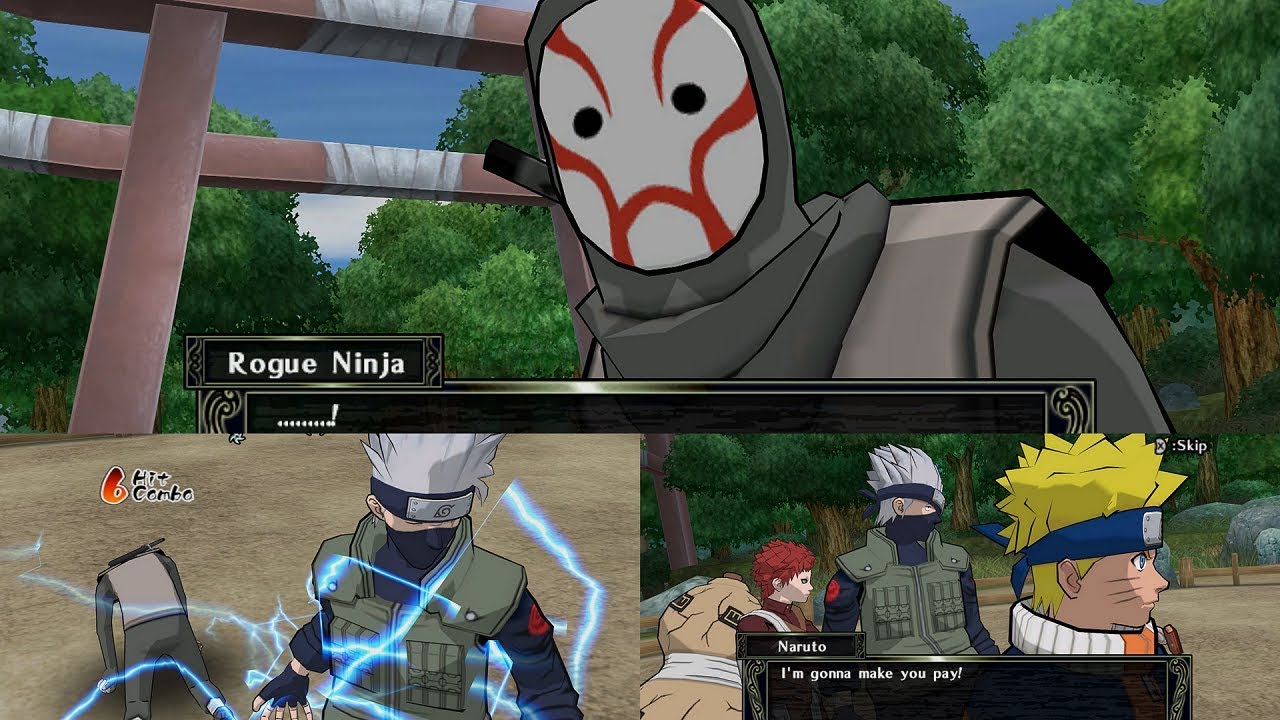 Naruto Clash of Ninja Revolution 2 Walkthrough Part 3 - Kakashi vs Rogue Ninja 1080p 60 FPS