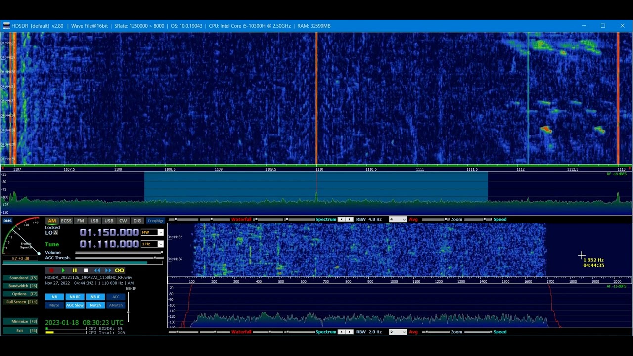 MW DX 8940km 1110KHz ZYI689 Rádio Tabajara AM (Brazil/João Pessoa 10 or 20kW)