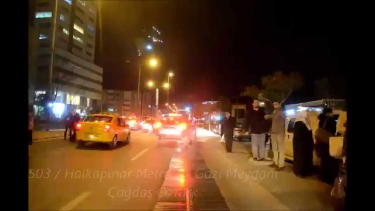 İzmir / Eshot-İzulaş / Man Sl-232 | 503 | H.Pınar Metro - Gazi Meydanı | Hızlı-Gece Parkur Videosu