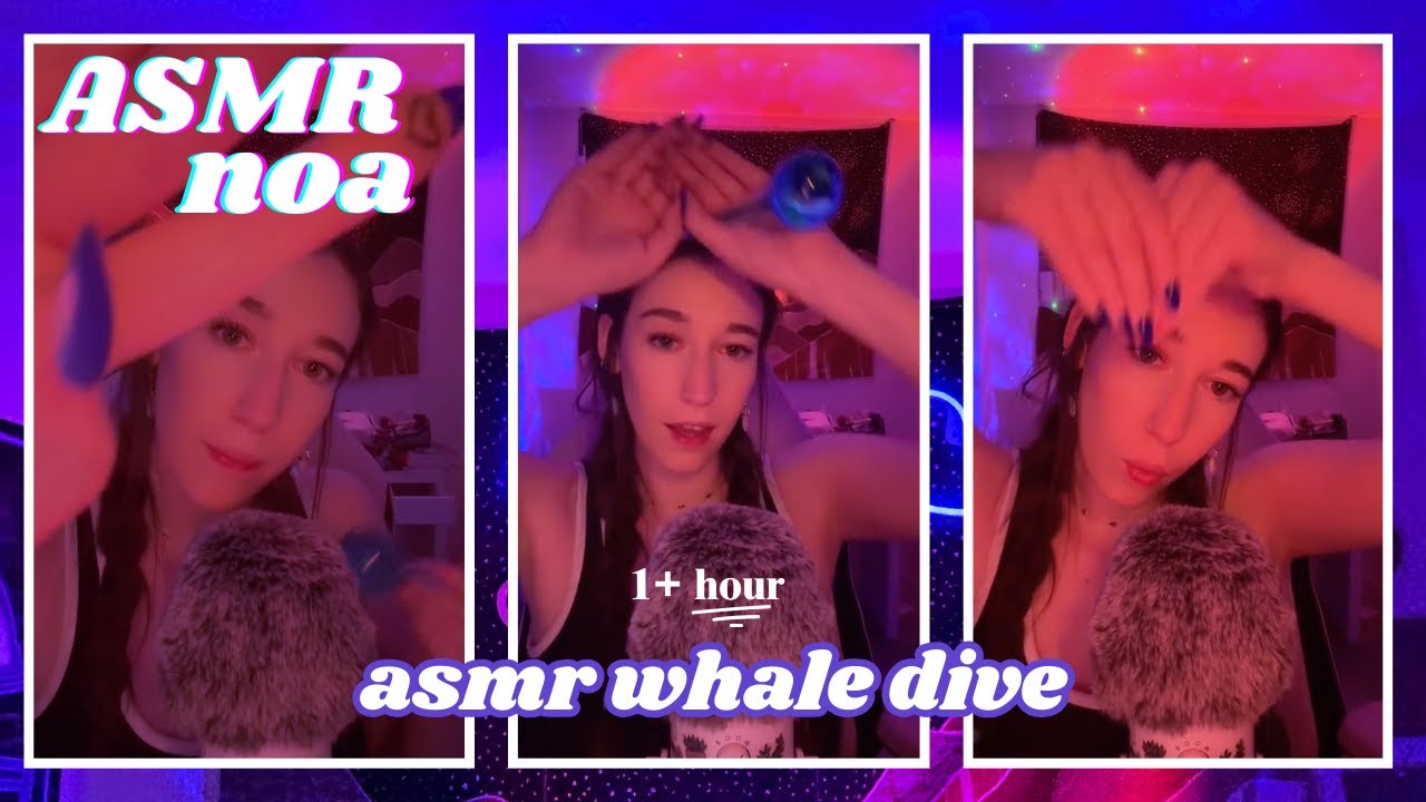 Over 1 hour of asmr whale dive + ocean sounds 🌊 | Instant relaxation