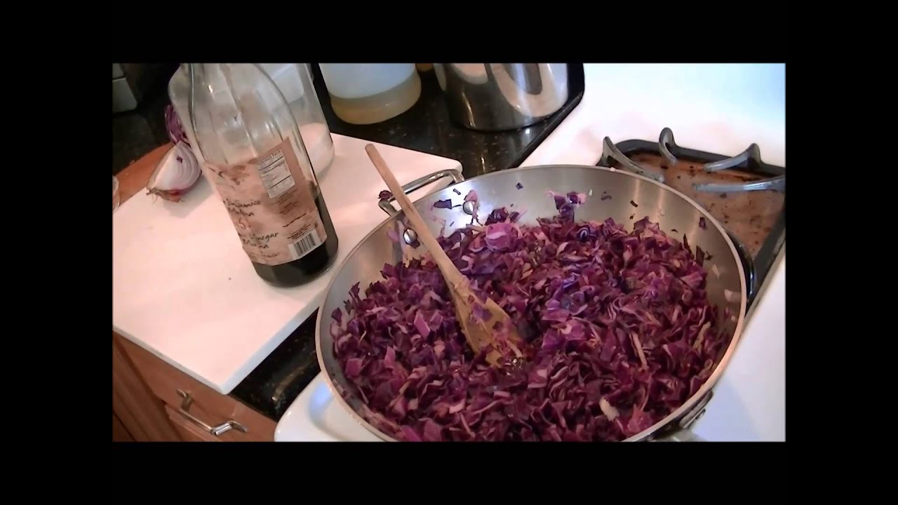 Balsamic Glazed Red Cabbage and Apple by June Pagan