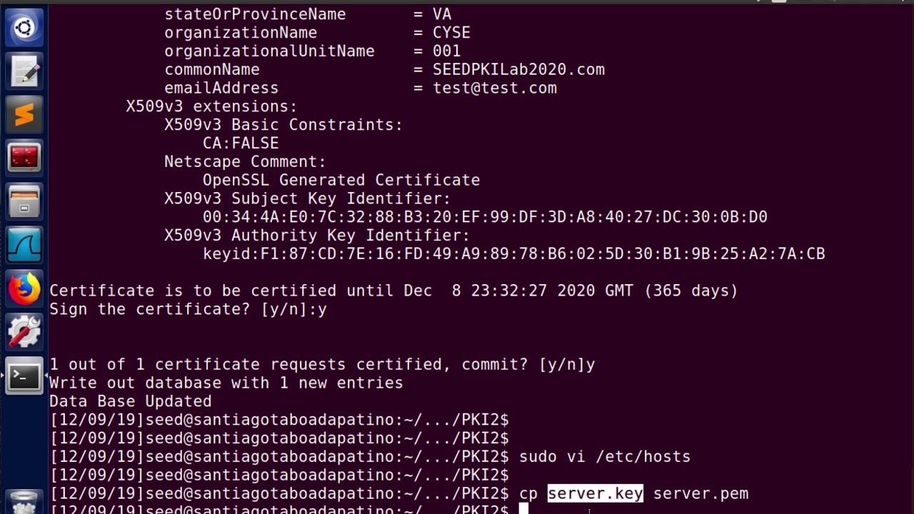 SEED LABS: PKI Lab