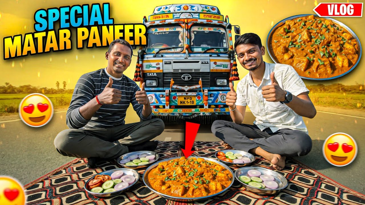 Haryana to Karnataka day 3 special paneer.......mashal 😋😋