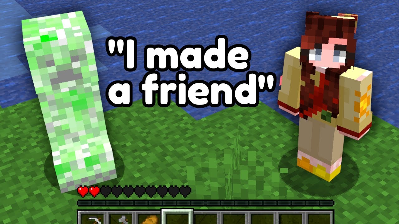 Minecraft but my Mom shares my health bar