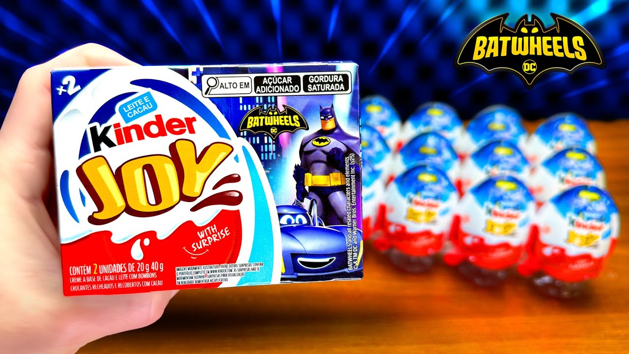 Novo Kinder Joy BATMAN (Batwheels) COLEÇÃO COMPLETA!