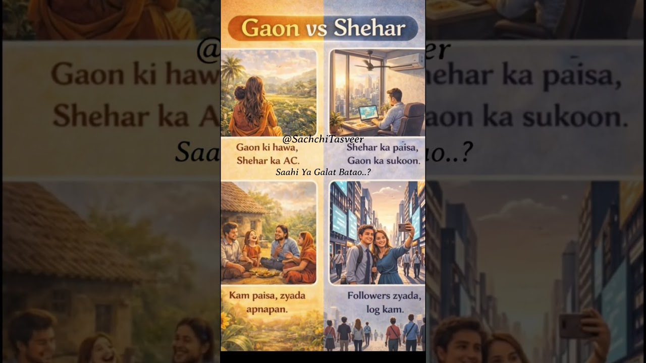 “Gaon Ki Shanti Ya Seher Ki Race? | Village vs City Reality”
