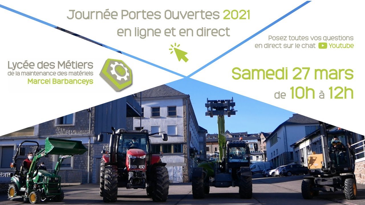 REPLAY - Journée Portes Ouvertes 2021 - Lycée Marcel Barbanceys (Neuvic, Corrèze)