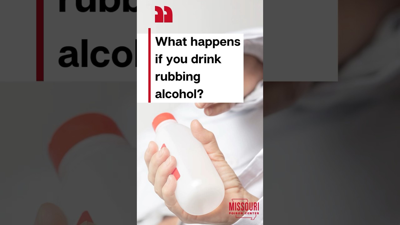 What happens if you drink rubbing alcohol? #PoisonControl #RubbingAlcohol #ChildSafety #Health