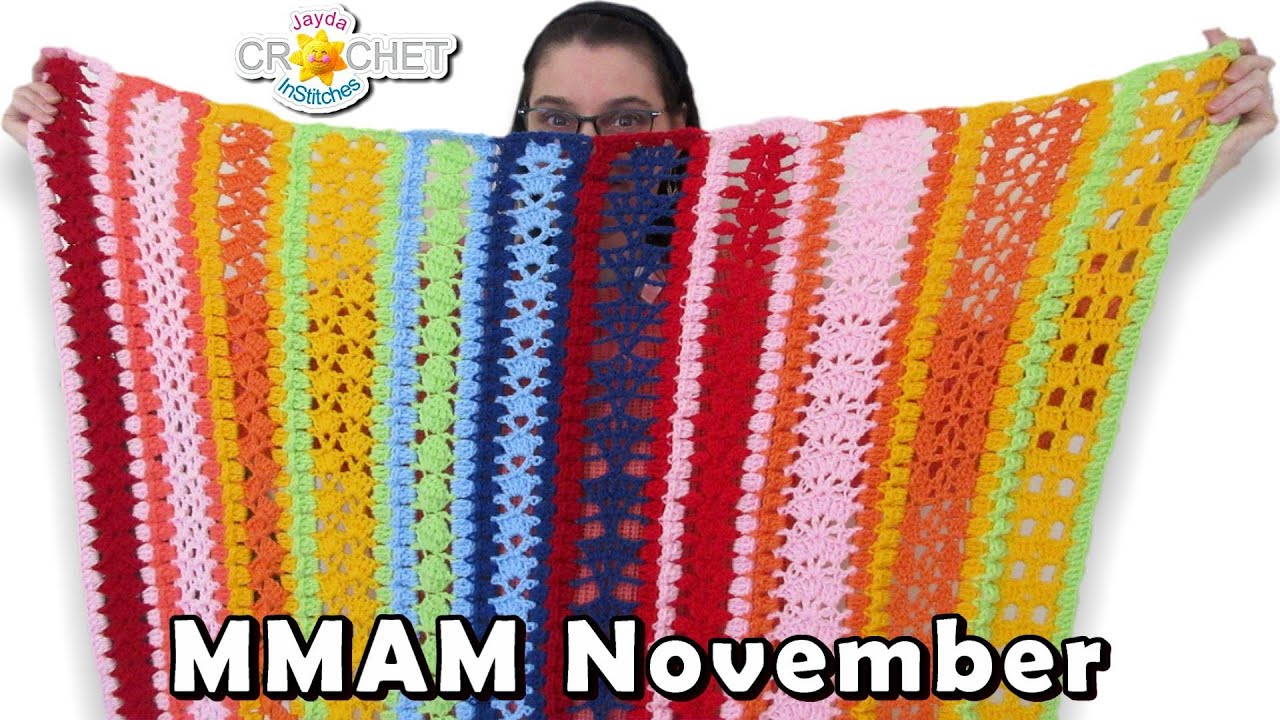Mighty Mile-A-Minute Crochet Calendar Blanket - November 2021 - High Rise Stitch