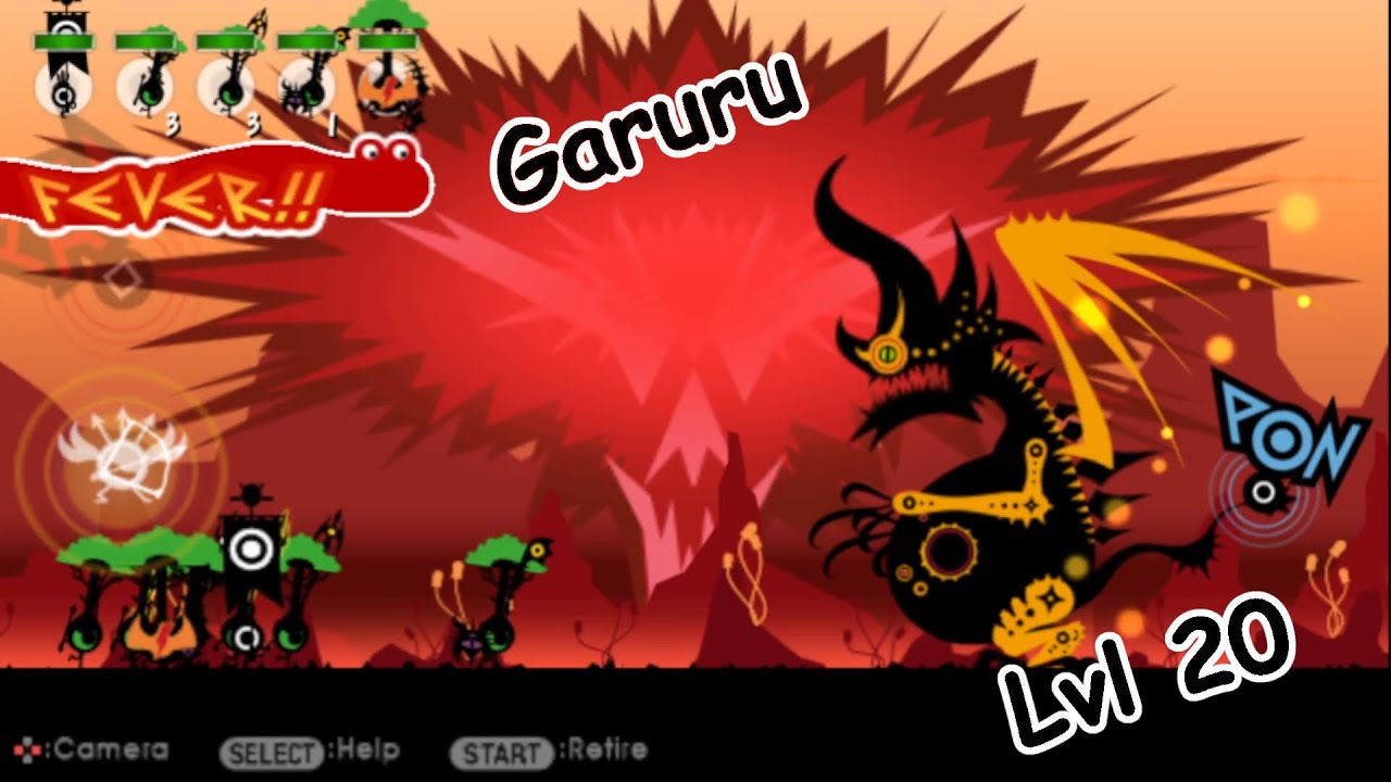 Patapon 2 - Farming lvl 20 Garuru